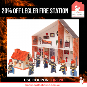 20% OFF Legler Fire Station Cardboard Doll’s House