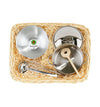 Gluckskafer - Stainless Steel Cooking set in cane basket available at Amousewithahouse