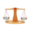 Gluckskafer - Wooden Balance Scale with 5 Brass Weights Alder Wood 39cm available at Amousewithahouse