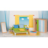 Goki - Furniture for flexible puppets, bedroom available at Amousewithahouse