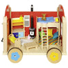 Goki - Construction site trailer for puppets with accessoires