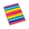 Gluckskafer - Building slats in wooden box rainbow colours 64 parts available at Amousewithahouse