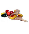 NIC - Jumbo Breakfast Cutting Game- 8 foods with board and 2 wooden knives available at Amousewithahouse