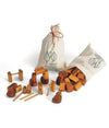 NIC - Drei Blatter Natural Branch Wood Blocks in Cloth Bag with Rope Tie available at Amousewithahouse