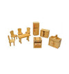 Drei Blaetter - Kitchen and Diningroom Dollhouse Furniture Set 9 pcs available at Amousewithahouse