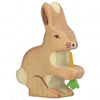 Holztiger - Hare / rabbit with carrot available at Amousewithahouse