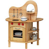 Gluckskafer - Childrens Wooden Kitchen Dbl Sided with Stove and Sink available at Amousewithahouse