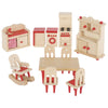 Goki - Furniture for flexible puppets, kitchen available at Amousewithahouse