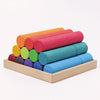 Grimms - Grimm's Large Building Rollers Rainbow available at Amousewithahouse
