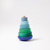 Grimms - Grimm's Wobbly Stacking Tower Blue available at Amousewithahouse