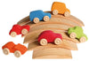 Grimms - Grimm's wooden coloured car set 6pcs available at Amousewithahouse