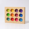 Grimms - Grimm's wooden sorting plate Rainbow available at Amousewithahouse