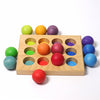 Grimms - Grimm's wooden sorting plate Rainbow available at Amousewithahouse