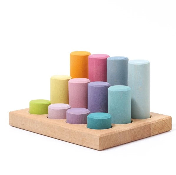 Grimms - Stacking Game Small Pastel Rollers