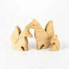 Mikheev - Wooden Toy Foxes Family Puzzle available at Amousewithahouse