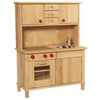 Gluckskafer - Childrens Wooden Kitchen with Upper Cupboard available at Amousewithahouse