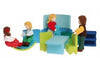 Grimm's Portable Doll House, Blue/Green - Amousewithahouse