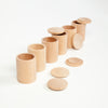 Grapat - Natural cups with lid (set 6) available at Amousewithahouse