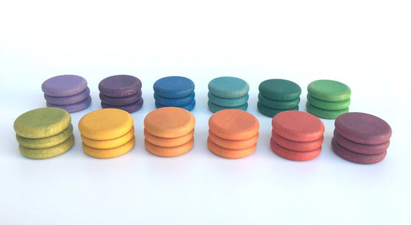 Grapat - Coloured Coins (36) in 12 colors available at Amousewithahouse