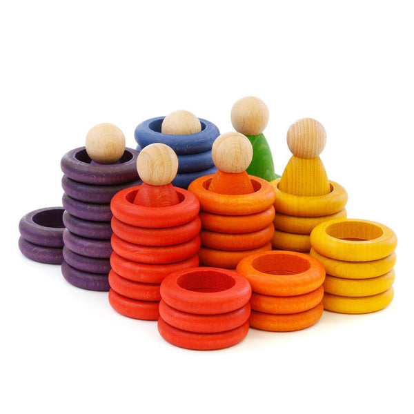 Grapat - Nins & Rings & Coins Rainbow Colours available at Amousewithahouse
