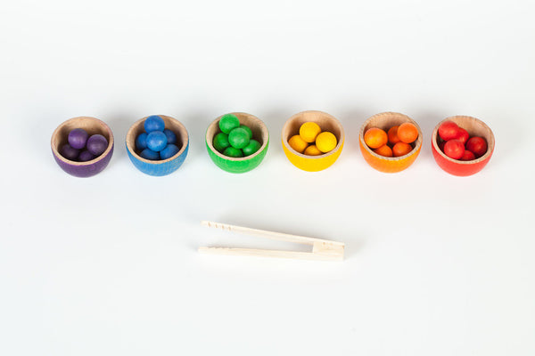 Grapat - Coloured Bowls and Marbles set available at Amousewithahouse