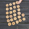 Magic Wood - Mini Wooden Alphabet Disks available at Amousewithahouse